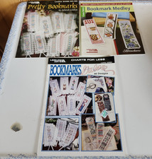 3 Counted Cross Stitch Bookmark Patterns Leaflets picture