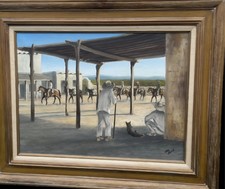 Rare Vintage John French Texas Artist Original Oil Painting  picture