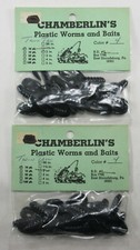 Vintage Handcrafted 2 inch twin tail grub - Black- 2 packs picture