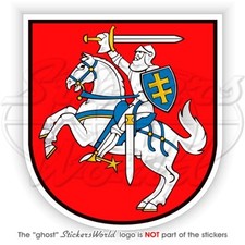 LITHUANIA Lithuanian lesser Coat of Arms LIETUVA Vinyl Bumper Sticker-Decal 80mm picture