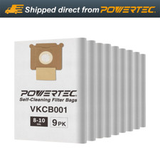 POWERTEC 75043-P3 Fleece Filter Bags for Vacmaster VK811PH, VK1011SIWTH, 9PK picture