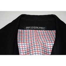 VTG Leisure Sport Jacket Size L Slim 70s Black 2 Flap Pockets Color Plaid Lining picture
