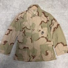 USMC Globe & Anchor 3 Color Desert BDU Uniform Shirt  Medium Regular NICE K-195 picture