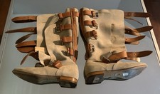 Vivienne Westwood Pirate Boots Vintage Beige Suede Tan Buckle EU 37 US 7 picture