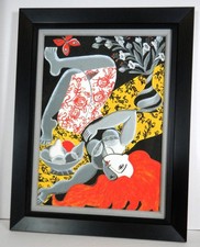 Ketti Camus Original Painting 'Sultry Girl' On Canvas Nicely Framed And Matted picture