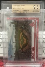2019 Topps Chrome Sapphire Fenway Park Red refractor #160 ser#3/5 Red Sox picture