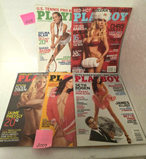 Lot 5 PLAYBOY 2008 / 2009 Issues (Aug, May / April, Sept, Oct) Rare BETTIE PAGE picture