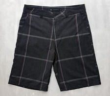 O'Neill Techno Plaid Walking Shorts Mens 34 black poly bermuda chino picture