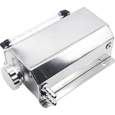2L Polished Aluminum Coolant Radiator Overflow Reservoir Expansion Water Tank picture