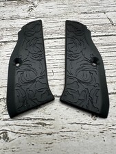 CZ Shadow 2 Rose Pattern Grips – Midnight Black | Fits SP01 & 75 Series | Custom picture