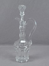 Antique Val St Lambert Lalaing Pattern Cut Crystal 11 1/8 Inch Claret Jug picture