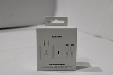 GENUINE Samsung 25W Super Fast USB-C Wall Charger with USB-C Cable - White picture