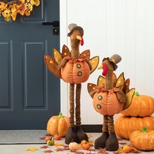 Glitzhome LED Thanksgiving Turkey Decorations Outdoor, 37