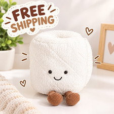 Jellycat Amuseable Toilet Roll Plush Soft Toy White Bathroom Decor Gift Cute picture