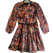 $168 NWT Vince Camuto Multicolor Lace Dress  Sz 4  Fall Watercolor Swirl picture