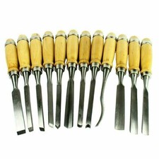 Wood Carving Hand Chisel Tool Set Professional Woodworking Gouges Steel 12 PCS picture