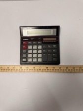 UNISONIC 1295B 12 digit CALCULATOR  Dual Power Solar & Battery backup VINTAGE picture