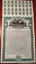 Bolivia 1922 Republic $ 1000 Dollars Gold OR Coupons Bond Loan Share Stock ABNC picture