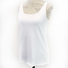 J.JILL White PERFECT SHELF-BRA TANK TOP Scoop Neck Casual Summer Large picture