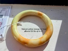 jadeite Burma Bangle 55 yellow orange Type A Burmese jade no heat picture
