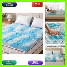 DUMOS 3 Inch Memory Foam Mattress Topper Queen, 5-Zone Cooling Gel Infused picture