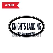 California Knights Landing Oval Sticker 4 Pack 3x2 Inch picture