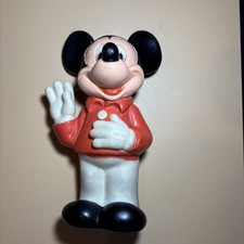 VINTAGE Old Rare MICKEY MOUSE SQUEEZE SQUEAK TOY WALT DISNEY 1978 7 1/4