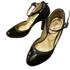 Repetto Strap Heel Pumps Patent Leather Black Women's Size EU38/US7 picture
