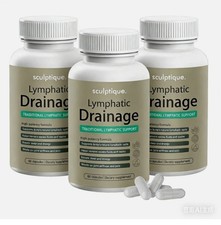 3PACK Sculptique Lymphatic Drainage Capsules, Lymphatic Drainage,60 Capsules, US picture