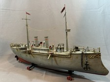 Vintage Bing Battleship Tin Windup Toy Boat 20” Germany Antique picture