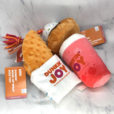 2 PACK Bark 2026 Dunkin REFRESHER & WRAP Dog Toys *FREE GIFT W/PURCHASE* picture