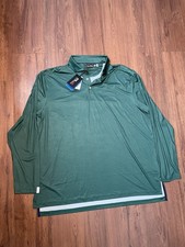(NWT) RLX Ralph Lauren Men's Green Houndstooth Golf Polo 2XL Moisture Wicking picture