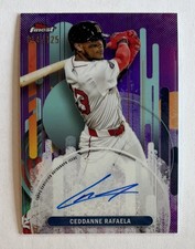 2025 Topps Finest Ceddanne Rafaela Autograph Purple Refractor #/125 Red Sox picture