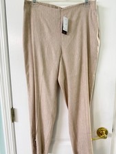 NWT J.JILL Linen Stretch Ankle Button Detail Pants Color Macadam/WT  Size SP FS picture