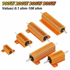 100W,200W,300W,500W Golden Aluminium Load Resistor Wirewound 0.1 ohm to 10K ohm picture
