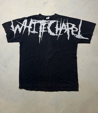 Vintage Whitechapel Chest Logo Distressed Black Tshirt Rare Medium picture
