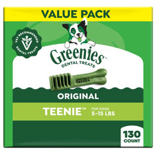 Greenies Teenie Size Original Flavor Adult Natural Dental Dog Treats, 130 Count picture
