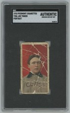 Joe Tinker 1910 Piedmont Cigarettes T206 SGC Chicago Cubs picture