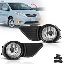 Fog Lights Assembly for 2011-2017 Toyota Sienna with Wiring & Switch picture