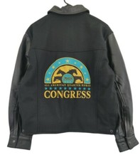 The All American Quarter Horse Congress 2018 Leather & Wool Jacket Sz XS NWT picture