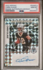 2022 Panini Rookie Autographs Mosaic Chris Olave PSA Gem 💎 Mint 10 picture