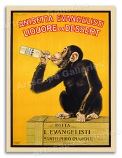 Anisetta Evangelisti - 1925 Vintage Style Monkey Drinking Poster - 20x28 picture