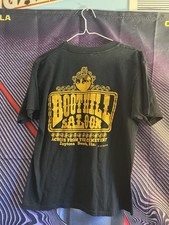 VTG 80s Boothill Saloon Mens Shirt Medium Black Single Stitch Daytona Motorcycle picture