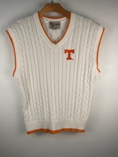 Vintage Joe College Sports XL Tennessee Volunteers Cable Knit Sweater Vest picture