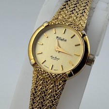 VTG Lucien Piccard Dufonte Japan Quartz Watch Women Gold Tone Mesh New Battery picture