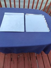 2 Vintage Cookie sheets Air Bake Aluminum Insulated & A Stainless Steel 16