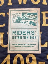 VINTAGE 1949 INDIAN MOTORCYCLE RIDERS' INSTRUCTION BOOK CHIEF SCOUT FOUR M805 picture