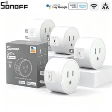 4x SONOFF Wifi Smart Plug 15A Timer Schedule Matter Smart Outlet Wireless Socket picture