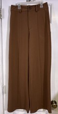Cider Women’s Small Brown Wide Leg High Rise Stretch Dress Pants picture