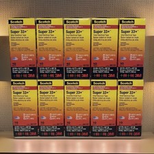 Scotch 3M 06133 Super 33+ Vinyl Electrical Tape Black 52ft 100 Rolls Bulk Case picture